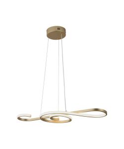 V-TAC Lampadario LED a Sospensione 18W in Metallo dal Design Moderno 70*25cm Verniciato Oro 3000K