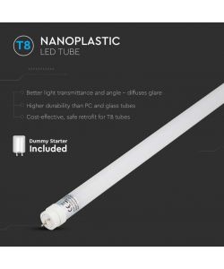 V-TAC Tubo LED T8 18W G13 120cm Incluso Starter Non Ruotabile 4000K