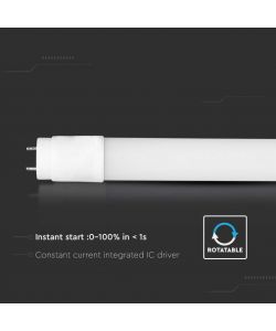 V-TAC Tubo LED T8 18W G13 120cm Incluso Starter Non Ruotabile 4000K