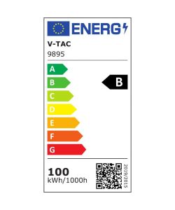 V-TAC Faro LED Chip 100W 185LM/W Colore Nero 6500K IP65