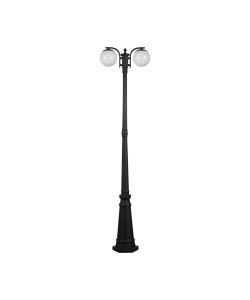 V-TAC Lampione LED con Doppio Portalampada a Lanterna 2*E27 Colore Nero Opaco h: 228cm IP44