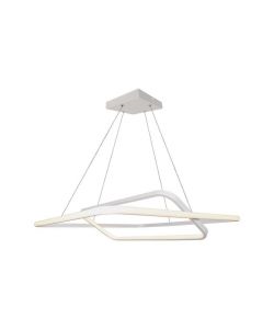 V-TAC Lampadario LED a Sospensione 50W Metallo Bianco 60x60x120cm 3000K Dimmerabile