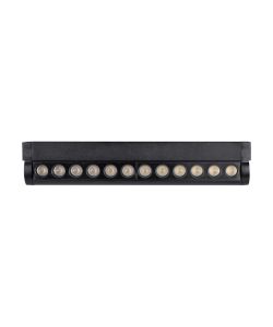 V-TAC Faretto LED Lineare da Binario Magnetico Regolabile 12W Colore Nero 3000K IP20