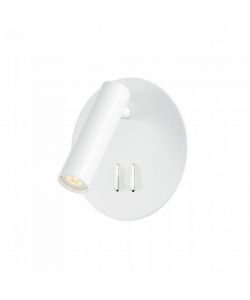 V-TAC Applique da Parete con 2 LED Chip CREE Tasti On/Off Retroilluminata 6W + Faretto Orientabile 3W 3000K