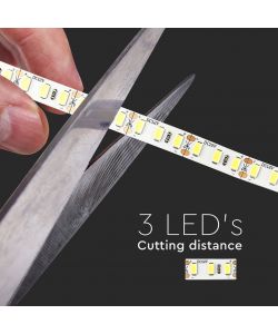 V-TAC Striscia LED SMD5730 20W/m 5m 120 LED/m 1800Lm/m 12V 3000K IP20 CRI >90