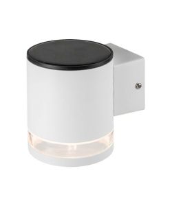 V-TAC Lampada LED da Giardino Cilindrica con Pannello solare 1W Corpo Bianco 121*90*112.5mm 3000K IP54