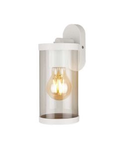 V-TAC Lampada LED da Giardino Cilindrica con Portalampada E27 con Corpo Bianco Copertura Trasparente d: 93*116*234mm IP44