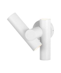 V-TAC 2*Faretti LED Da Muro 6W con Doppio Fascio Luminoso Regolabile a 360� Colore Bianco 3000K IP44