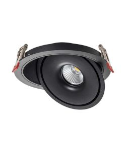 V-TAC Faretto LED COB da Incasso Rotondo 12W 120*43mm Colore Nero 3in1