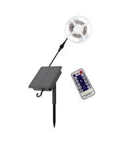 V-TAC Kit Strip LED SMD2835 con Pannello Solare 1.2W/m 4000K IP67