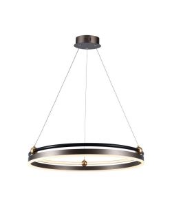 V-TAC Lampadario LED a Sospensione Circolare 30W in Metallo Colore Caff� d: 62.5cm h: 110cm 3000K