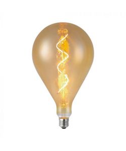 V-TAC Lampadina LED E27 4W A160 Filamento a Spirale Ambrato 2700K