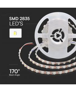 V-TAC Striscia LED SMD2835 16.5W/m 5m 24V 3000K IP20 11mm