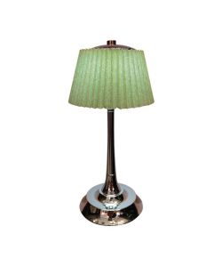 V-TAC Lampada LED da Tavolo 1.5W con Batteria Ricaricabile USB C Colore Verde Cromato Touch Dimmerabile 3in1