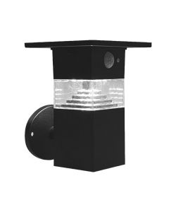 V-TAC Lampada LED da Giardino con Pannello solare e Sensore PIR 3W Corpo Nero 162*145*170mm 3000K IP54