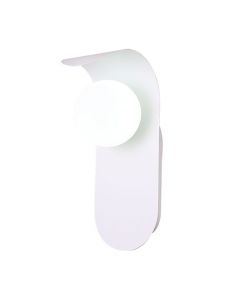 V-TAC Applique da Parete, Attacco G9*1 (max.5W), Metallo e Vetro, Bianco, IP20