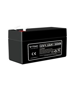 V-TAC Batteria al Piombo 12V 1.3Ah T1 per Allarmi, Videosorveglianza, UPS 97*43*52mm