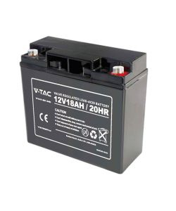 V-TAC Batteria al Piombo 12V 18Ah M5 per Allarmi, Videosorveglianza, UPS 180*77*168mm