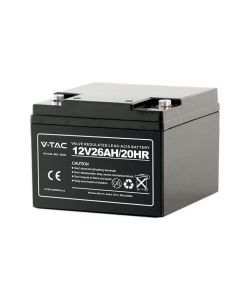 V-TAC Batteria al Piombo 12V 26Ah M5 per Allarmi, Videosorveglianza, UPS 175*165*127mm