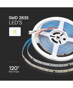 V-TAC Striscia LED SMD2835 10W/m 10m 120 LED/m 24V 3000K IP20 8mm