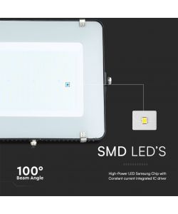 V-TAC Faro LED SMD Chip Samsung 200W Cavo 1m Nero 4000K IP65