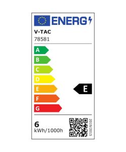 V-TAC Mini Pannello LED 6W Chip Samsung da Incasso 3000K