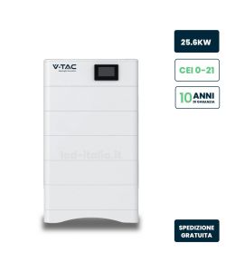 V-TAC Kit 5 Moduli Accumulo Impilabili Alta Tensione 25kWh LFP, 100Ah, 252.6V, IP65, CEI 0-21