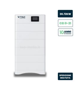 V-TAC Kit 6 Moduli Accumulo Impilabili Alta Tensione 30kWh LFP, 100Ah, 307.2V, IP65, CEI 0-21