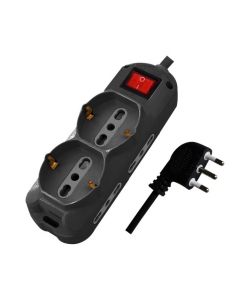 V-TAC Multipresa Cavo 1,5m 4 Prese 10/16A 2P+T Bipasso + 2 10/16A 2P+T Schuko + Interruttore Spina 16A 2P+T