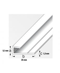 Alfer Profilo per Bordo Cornici - Alluminio Anodizzato - Argento - 1m