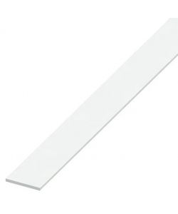 BARRA PIATTA PVC BIANCA 20X3MM 1M - Versatile per rivestimenti e coperture