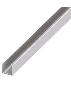 Kantoflex Profilo a U 10mm Alluminio 2m per Bordatura Pannelli Legno