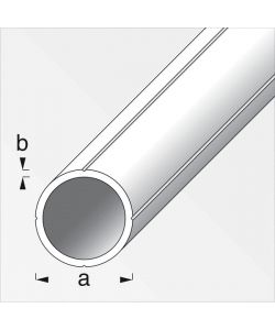 ALFER Tubo Tondo Alluminio Naturale 15,5x1,5 mm Lunghezza 1 m