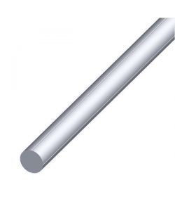 ALFER Barra Tonda Alluminio Naturale D.11,5 mm x 1 m con Scanalature
