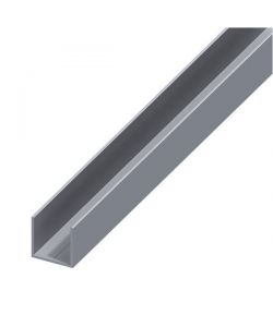 ALFER Profilo a U Alluminio Naturale 11,5x1,5 mm Lunghezza 1 m
