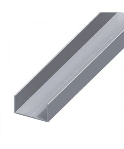 ALFER Profilo a U Alluminio Naturale 7,5x12,5 mm Lunghezza 1 m