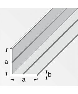 ALFER Angolare Alluminio Naturale 23,5x1,5 mm - Lunghezza 2,5 m