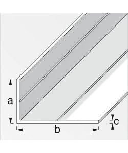 ALFER Angolare disuguale alluminio naturale 19,5x35,5 mm lunghezza 1 m