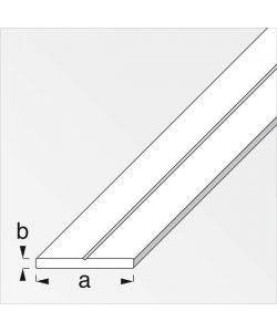 ALFER Barra Piatta Alluminio Naturale 35,5x3 mm - Lunghezza 1 m