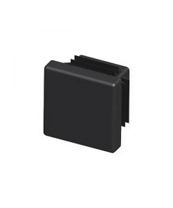 ALFER Tappi a Lamelle Quadrati Plastica Nero 15,5 mm Confezione 2 Pz