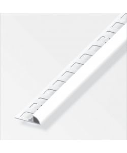 Alfer Profilo a Quadrante 10 mm Bianco Brillante 2,50 m per Piastrelle