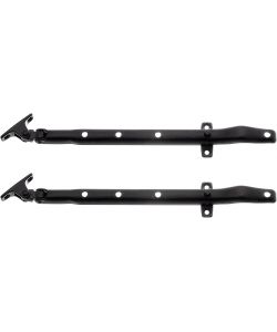 GAH-Alberts Set 2 Fermafinestre Neri 285 mm in Acciaio Rivestito Plastica