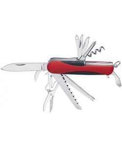 Conmetall Coltello Tascabile Multiuso 12 in 1 Colore Nero/Rosso/Silver