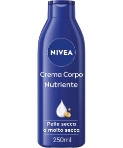 NIVEA Crema Corpo Nutriente 250 ml - Idratante 72h - Acido Ialuronico - Bianco