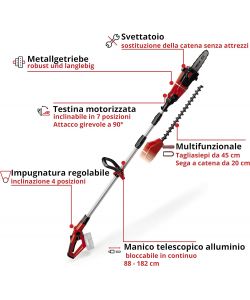 Svettatoio multifunzione a batteria GE-HC 18 Li T-Solo Einhell