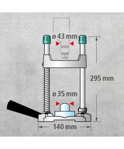 Wolfcraft Guida Mobile Orientabile per Trapano - Robusta e Sicura