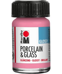 Marabu Vernice lucida rosa per porcellana e vetro 15 ml a base d'acqua