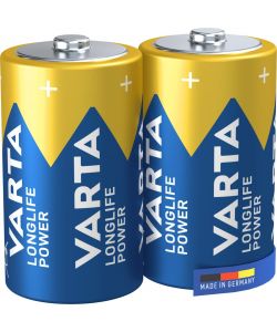 Varta Pile D Torcia Longlife Power Batterie Alcaline 1,5V - 2 pz