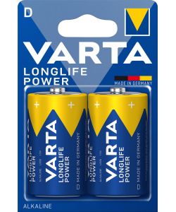 Varta Pile D Torcia Longlife Power Batterie Alcaline 1,5V - 2 pz