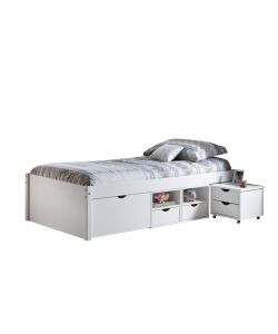 Letto Singolo Till 80 X 190 Bianco Con Doghe